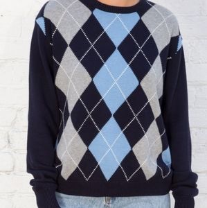 🔴Brandy Melville Style Argyle Sweater